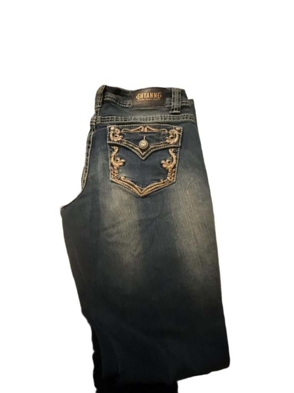 Shyanne Embroidered Flap Pocket Bootcut Jeans28 regular